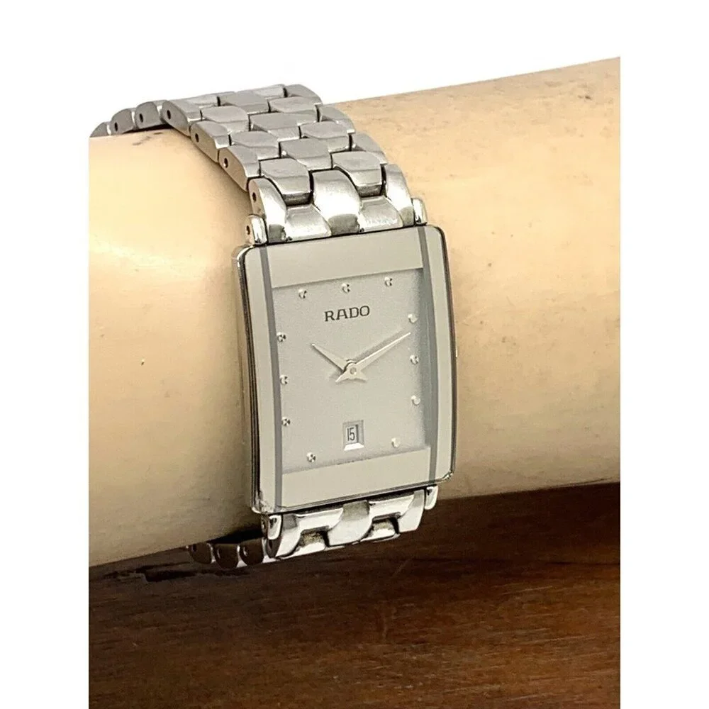 Rado Women's Watch 160.0486.3 Diastar Swiss Quartz Silver Steel Tank 24m…